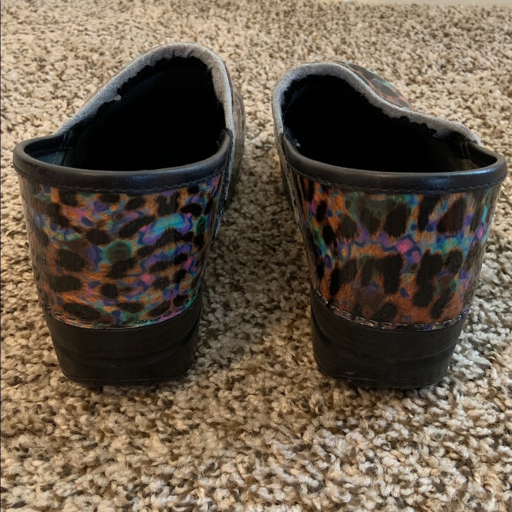 Dan ski Leopard Print Clogs size 40 - Picture 3 of 5